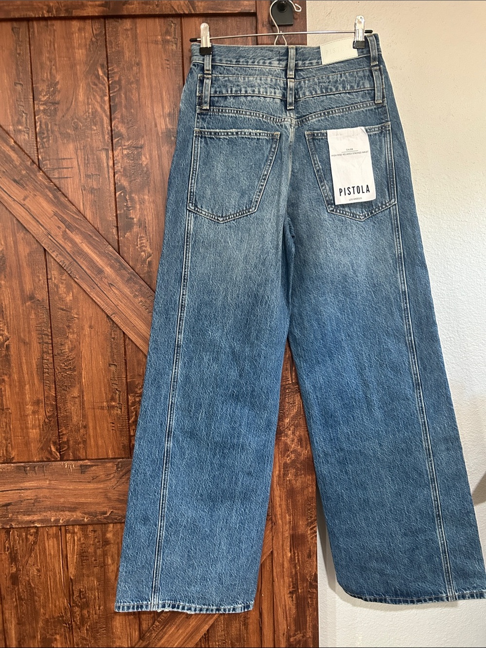 pistola Wide Leg High-Rise Jeans in Medium Blue Wash - Picture 16 of 16